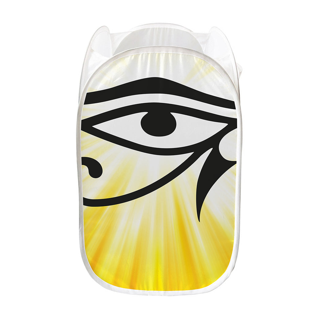 Eye Of Horus Symbol Print Mesh Laundry Hamper