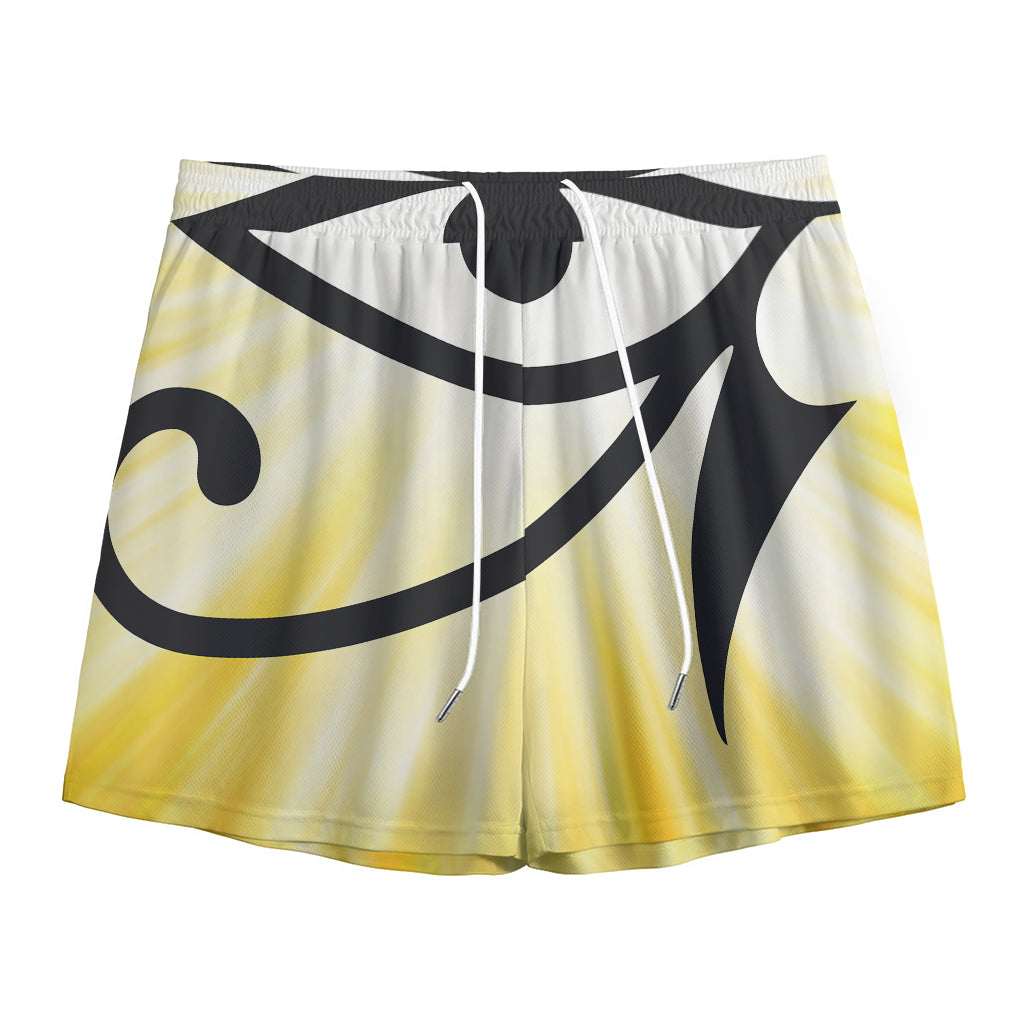 Eye Of Horus Symbol Print Mesh Shorts