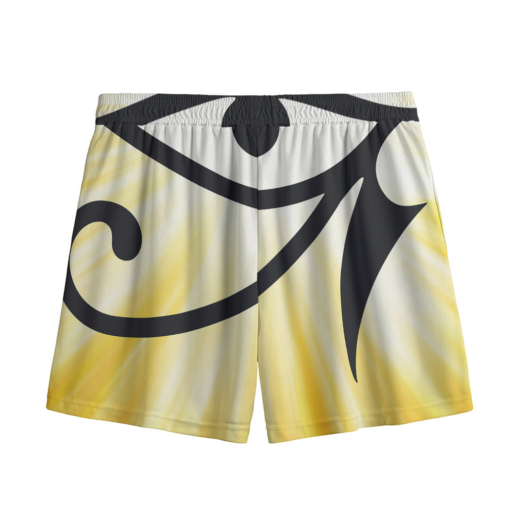 Eye Of Horus Symbol Print Mesh Shorts