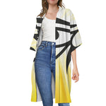 Eye Of Horus Symbol Print Open Front Beach Cover Up