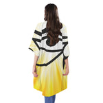 Eye Of Horus Symbol Print Open Front Beach Cover Up