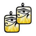 Eye Of Horus Symbol Print Pot Holders