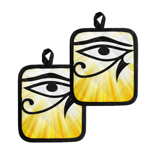Eye Of Horus Symbol Print Pot Holders