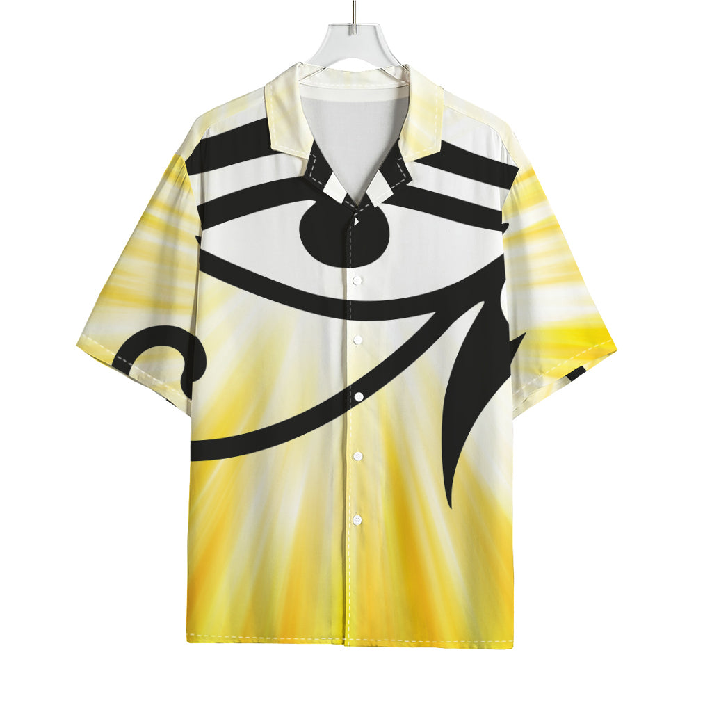 Eye Of Horus Symbol Print Rayon Hawaiian Shirt