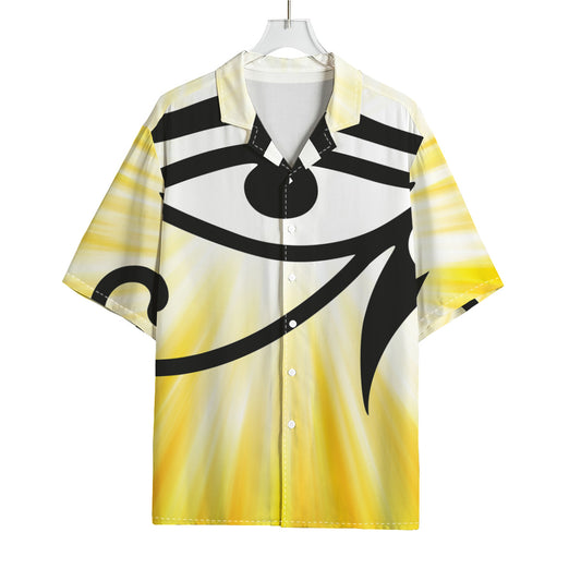Eye Of Horus Symbol Print Rayon Hawaiian Shirt