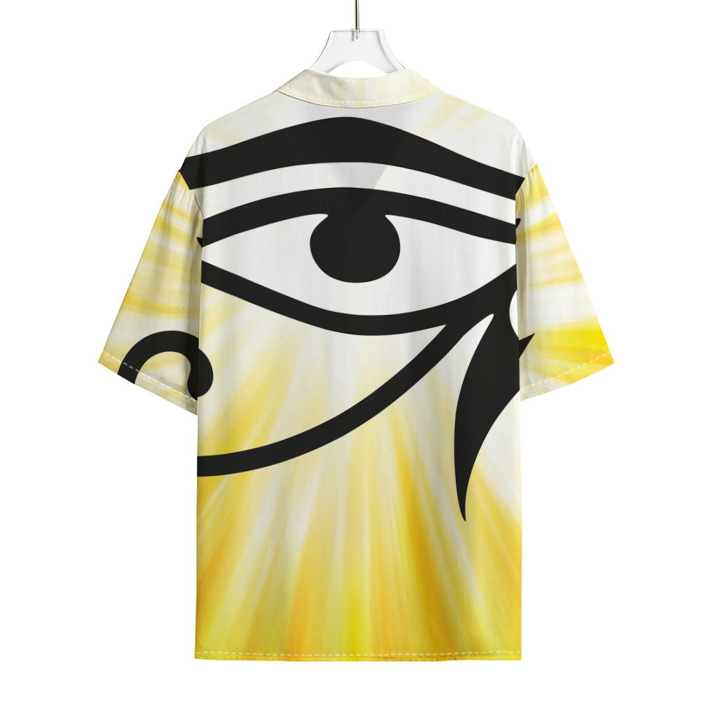 Eye Of Horus Symbol Print Rayon Hawaiian Shirt