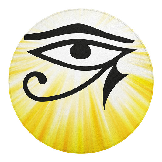 Eye Of Horus Symbol Print Round Blanket
