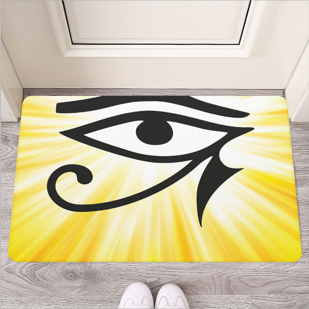 Eye Of Horus Symbol Print Rubber Doormat