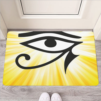 Eye Of Horus Symbol Print Rubber Doormat