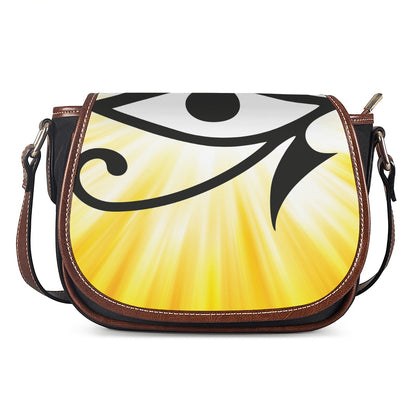 Eye Of Horus Symbol Print Saddle Bag