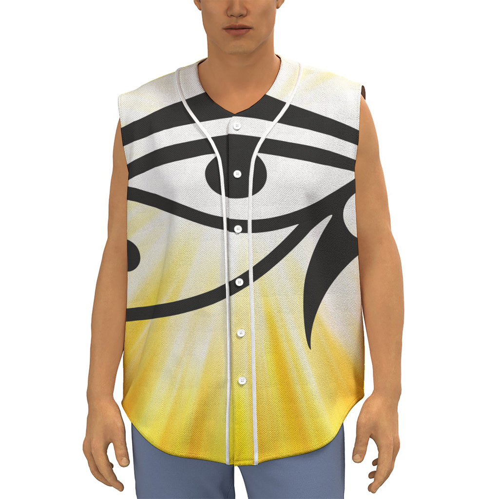 Eye Of Horus Symbol Print Sleeveless Baseball Jersey