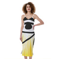 Eye Of Horus Symbol Print Slim Fit Midi Cami Dress