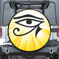 Eye Of Horus Symbol Print Tire Cover