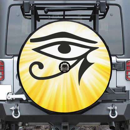 Eye Of Horus Symbol Print Tire Cover With Camera Hole