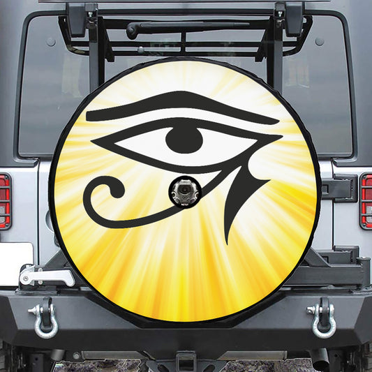 Eye Of Horus Symbol Print Tire Cover With Camera Hole