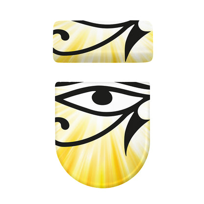 Eye Of Horus Symbol Print Toilet Lid And Tank Cover Set