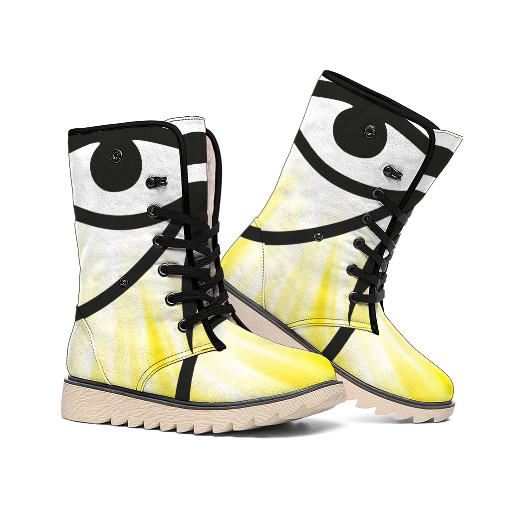 Eye Of Horus Symbol Print Winter Boots