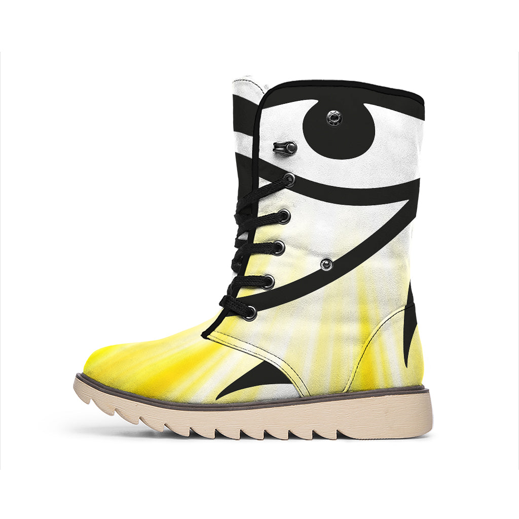 Eye Of Horus Symbol Print Winter Boots