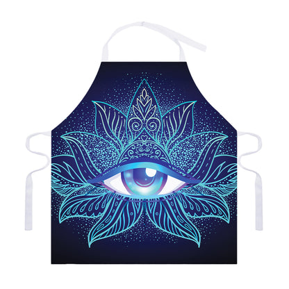 Eye of Providence Flower Print Adjustable Apron