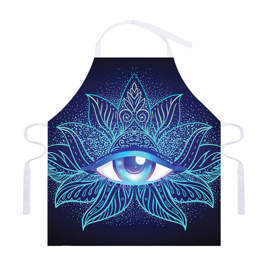 Eye of Providence Flower Print Adjustable Apron