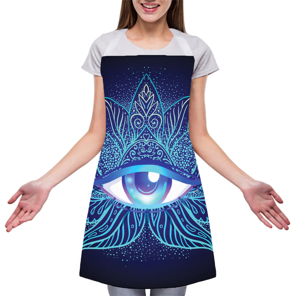 Eye of Providence Flower Print Adjustable Apron