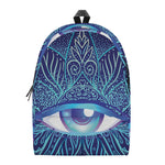 Eye of Providence Flower Print Backpack