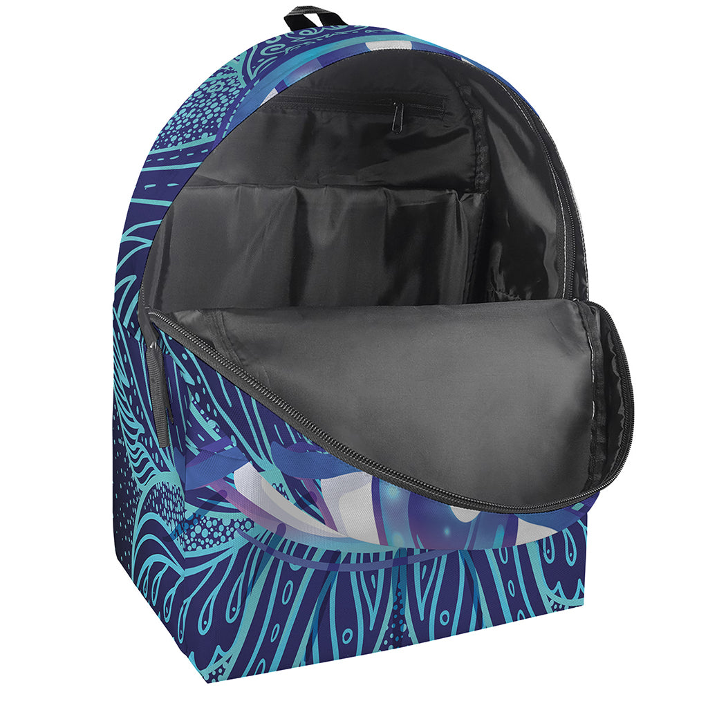 Eye of Providence Flower Print Backpack