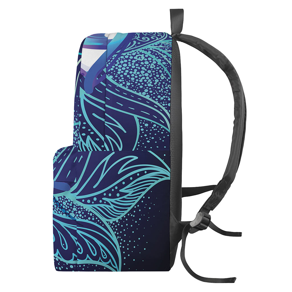 Eye of Providence Flower Print Backpack