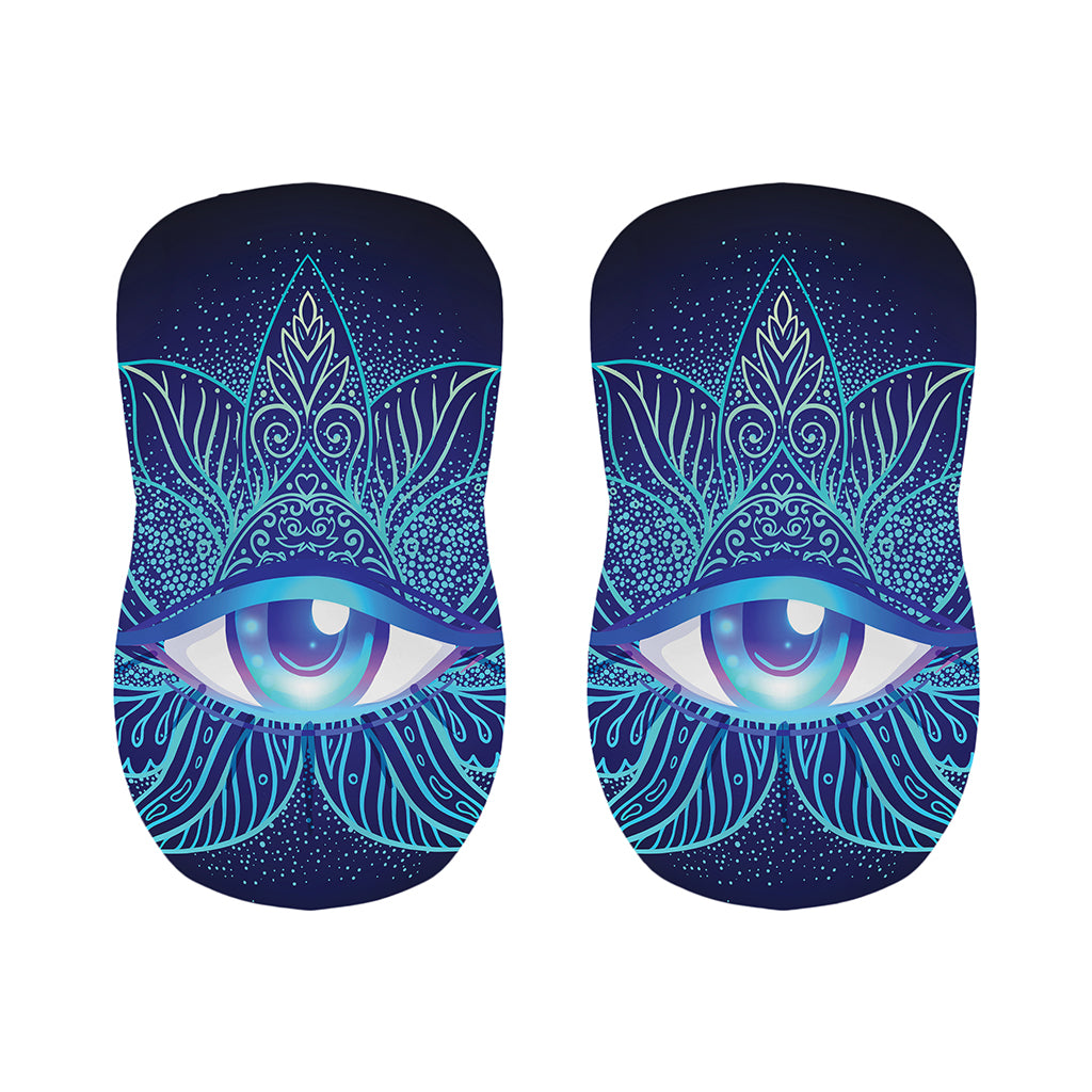 Eye of Providence Flower Print Bar Stool Covers