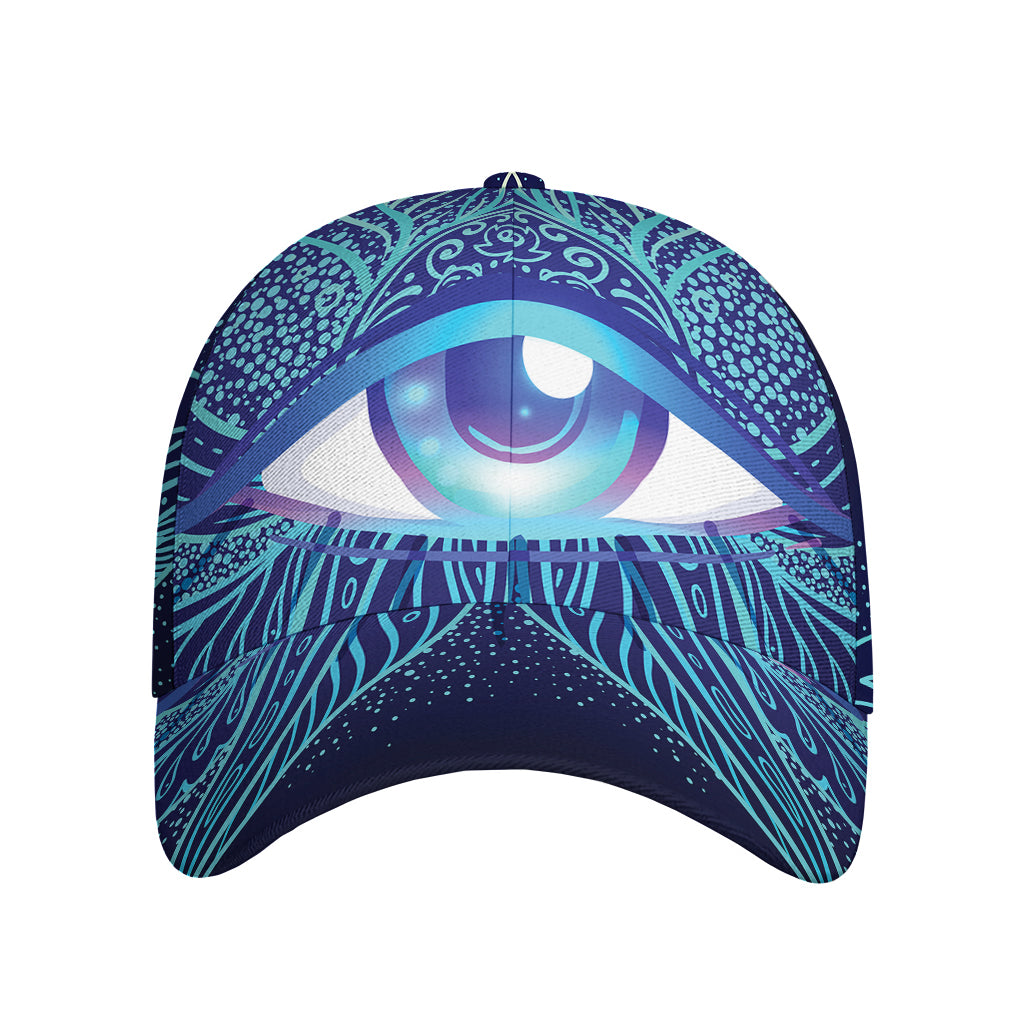 Eye of Providence Flower Print Baseball Cap