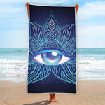 Eye of Providence Flower Print Beach Towel