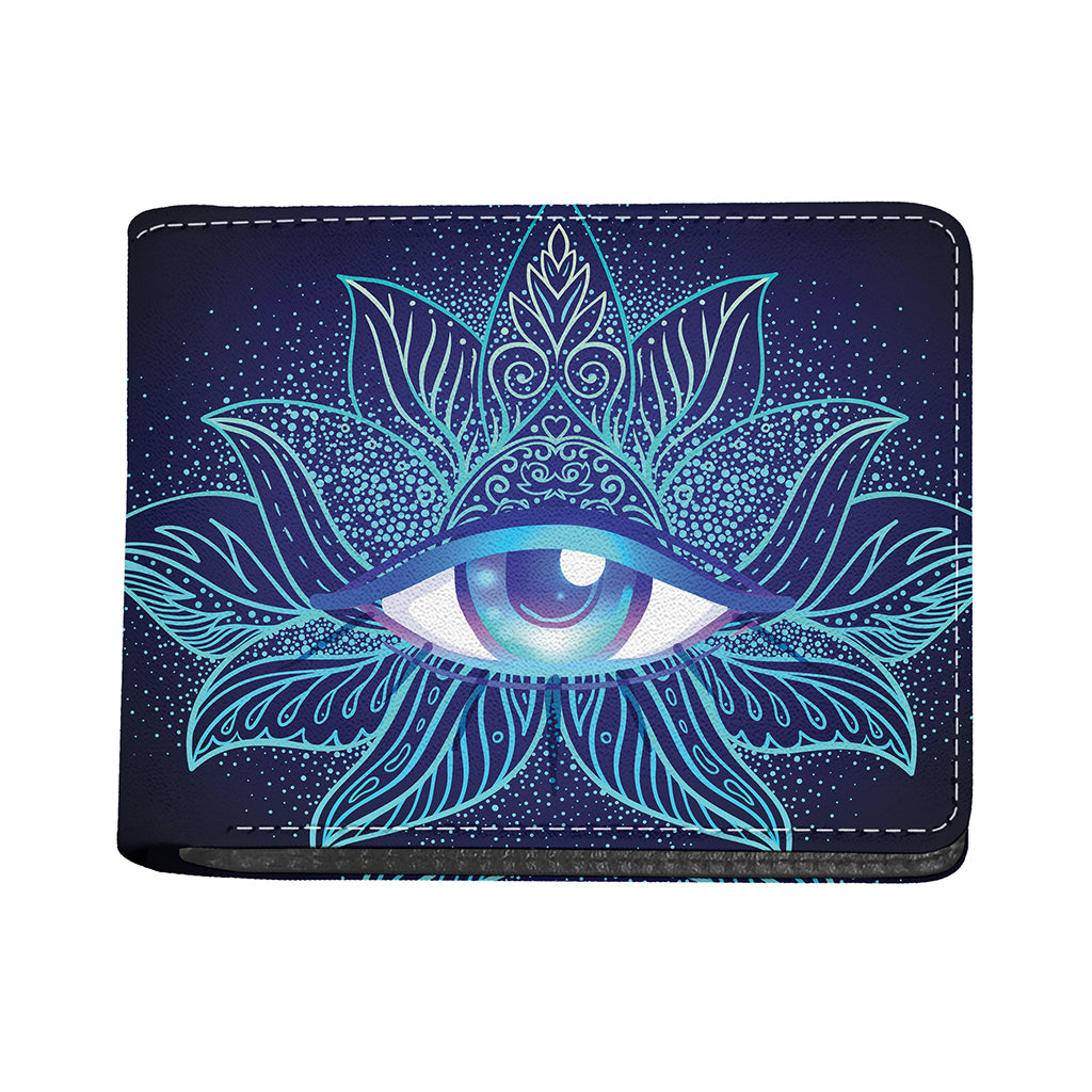 Eye of Providence Flower Print Bifold Wallet