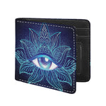 Eye of Providence Flower Print Bifold Wallet