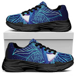 Eye of Providence Flower Print Black Chunky Shoes