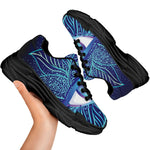 Eye of Providence Flower Print Black Chunky Shoes