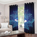 Eye of Providence Flower Print Dimout Grommet Curtains