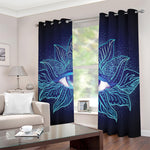 Eye of Providence Flower Print Blackout Grommet Curtains