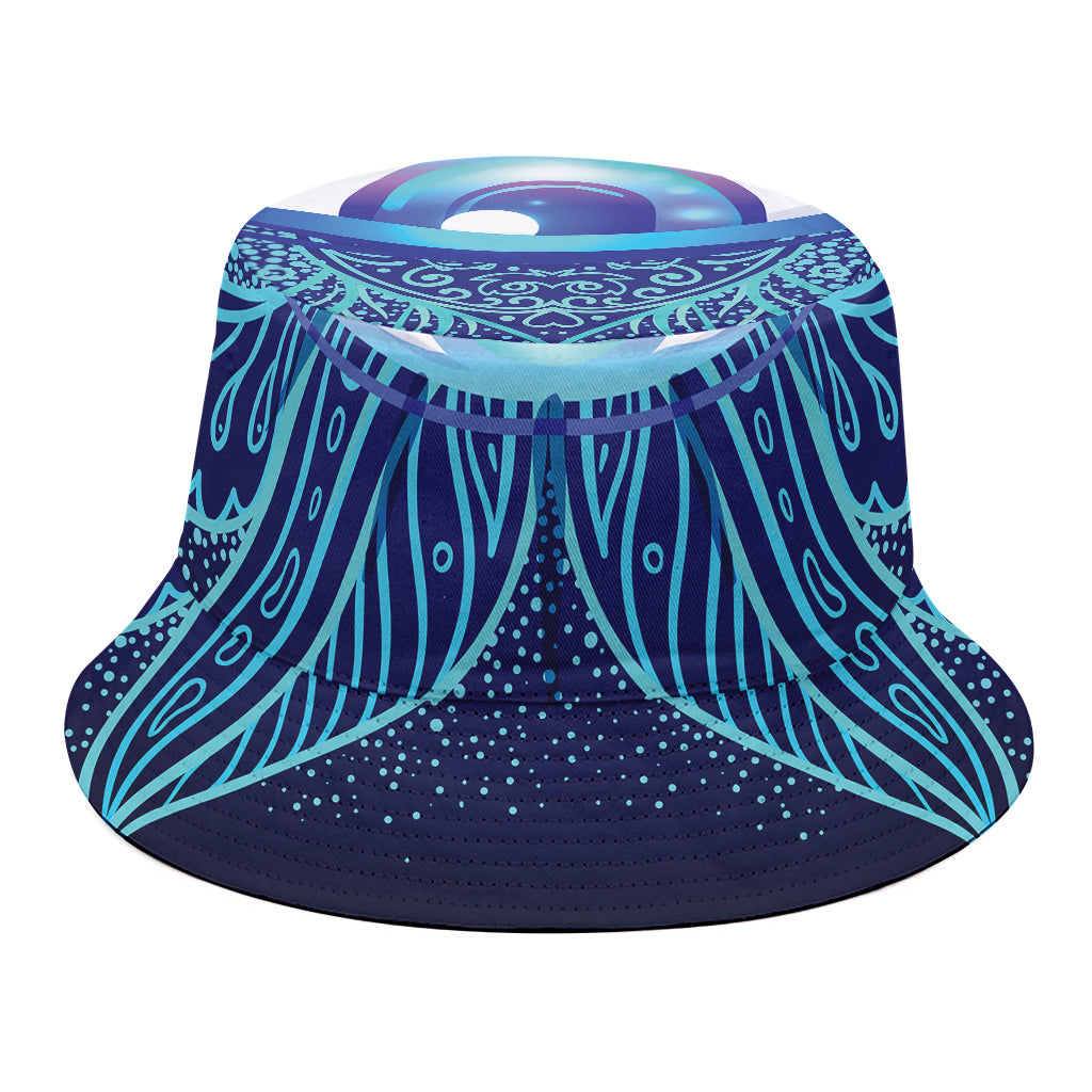 Eye of Providence Flower Print Bucket Hat