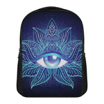 Eye of Providence Flower Print Casual Backpack
