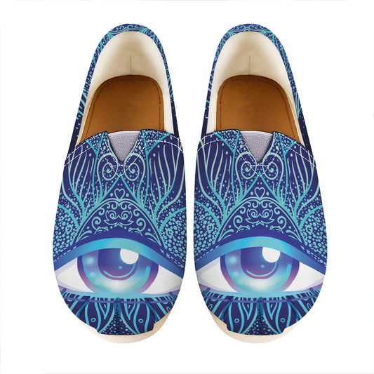 Eye of Providence Flower Print Casual Shoes