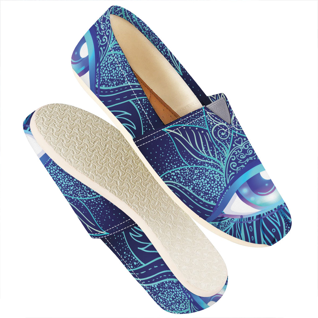 Eye of Providence Flower Print Casual Shoes