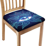 Eye of Providence Flower Print Chair Cushion Cover