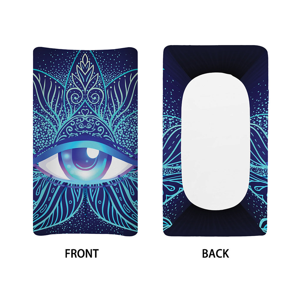 Eye of Providence Flower Print Changing Pad Cover