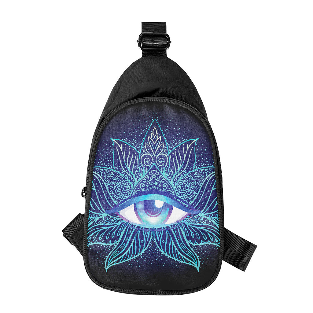 Eye of Providence Flower Print Chest Bag