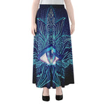 Eye of Providence Flower Print Chiffon Maxi Skirt