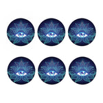 Eye of Providence Flower Print Coaster Set