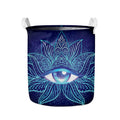 Eye of Providence Flower Print Collapsible Laundry Basket