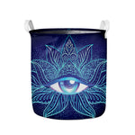 Eye of Providence Flower Print Collapsible Laundry Basket