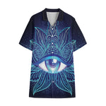Eye of Providence Flower Print Cotton Hawaiian Shirt