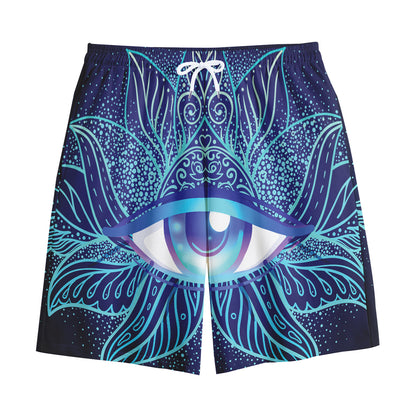 Eye of Providence Flower Print Cotton Shorts